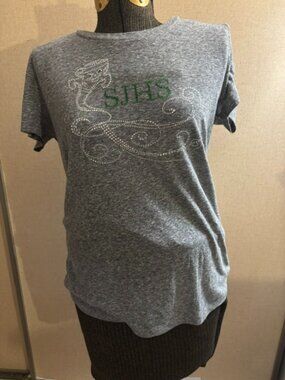 Mossimo Large Gray Women's Short Sleeve T-Shirt